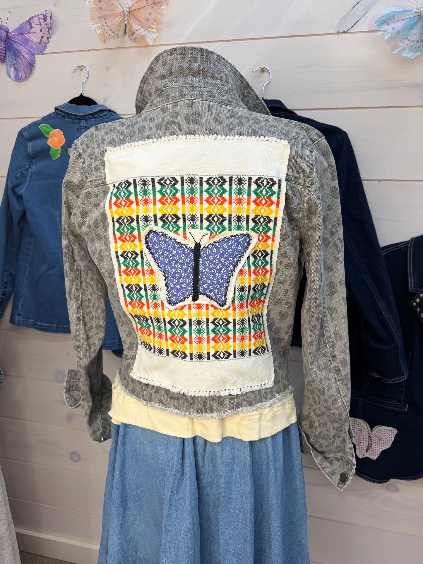Leopard Denim Jacket