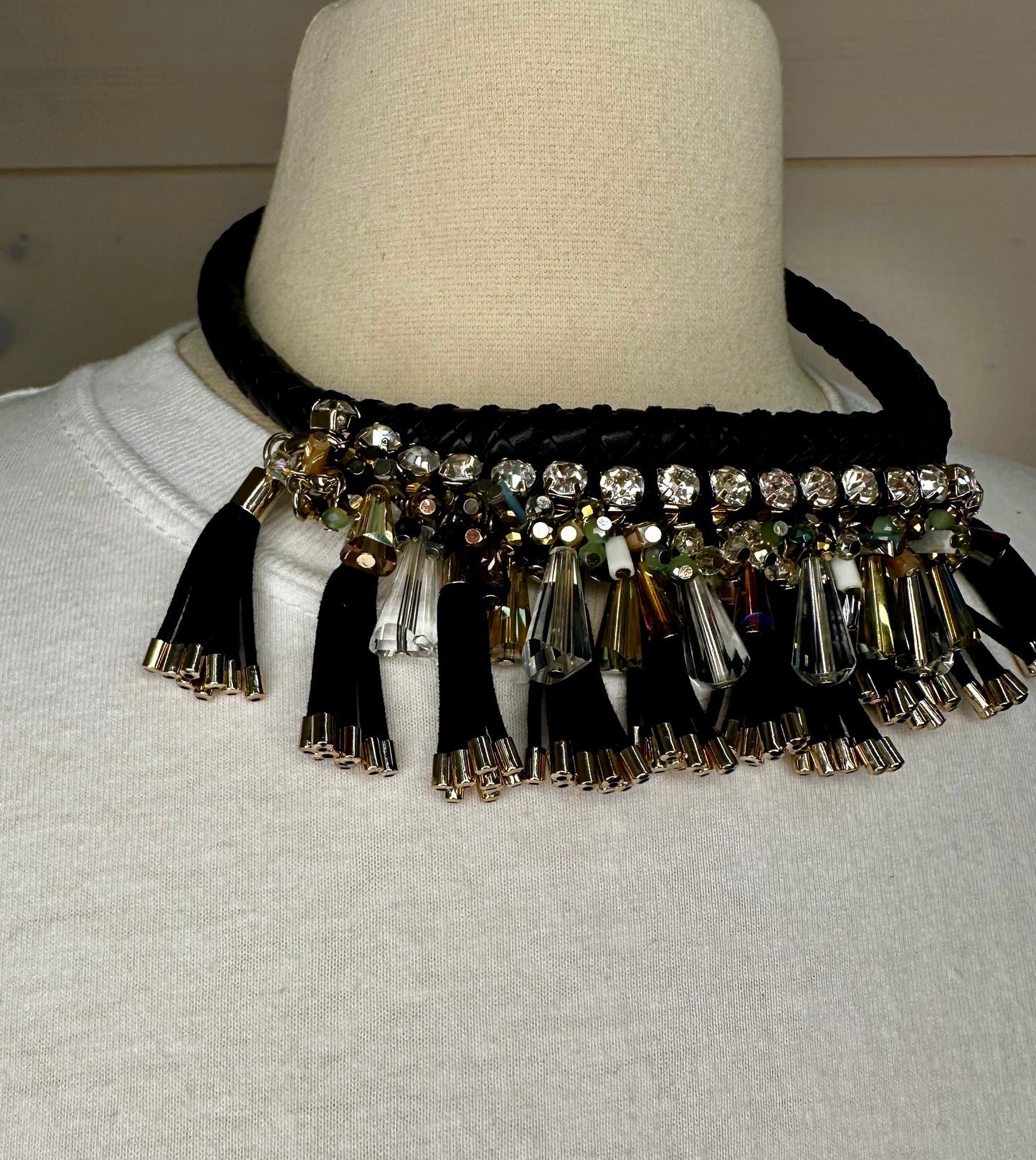 Leather Bling Necklace