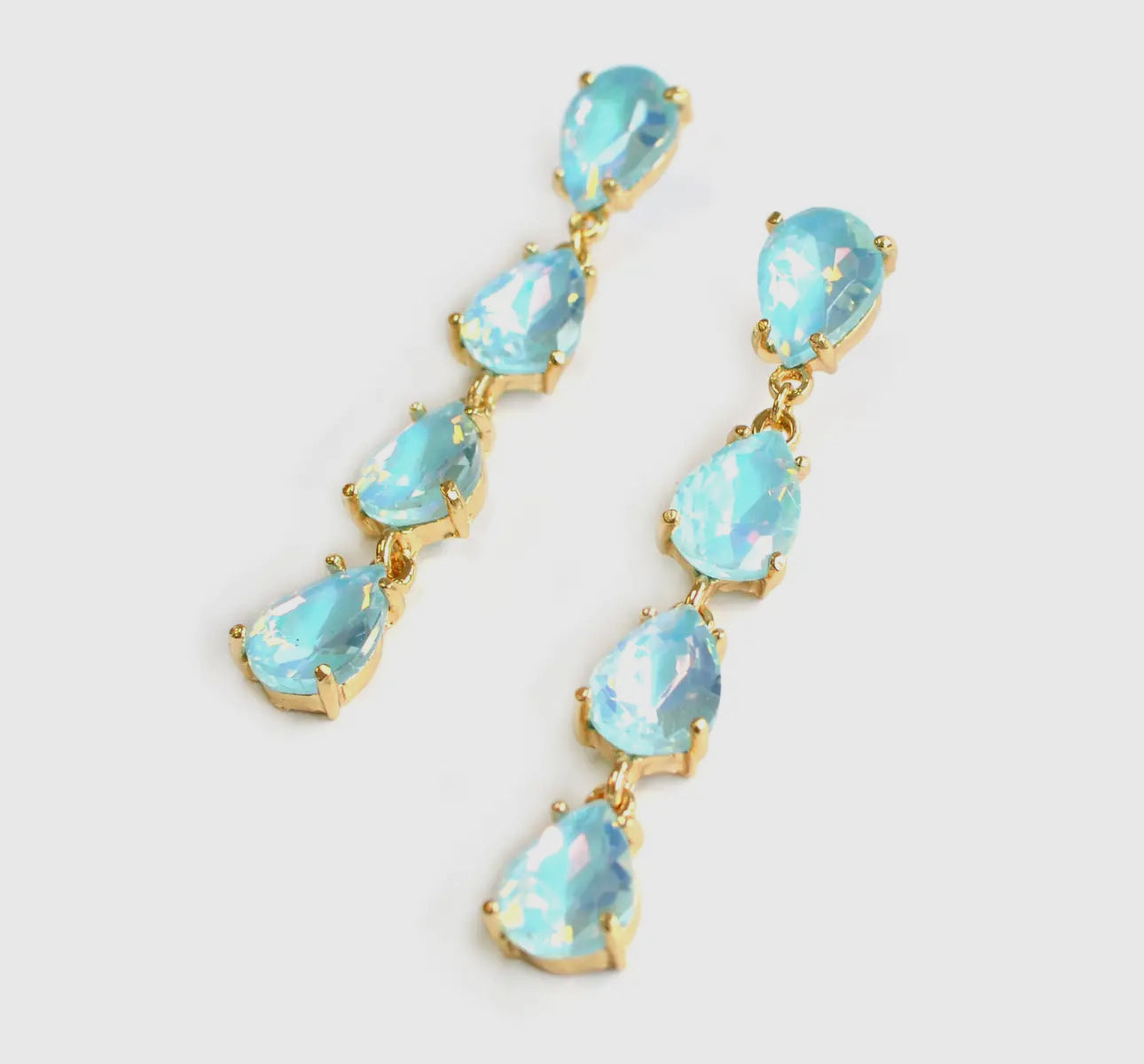 Icy Blue AB Drop Earrings