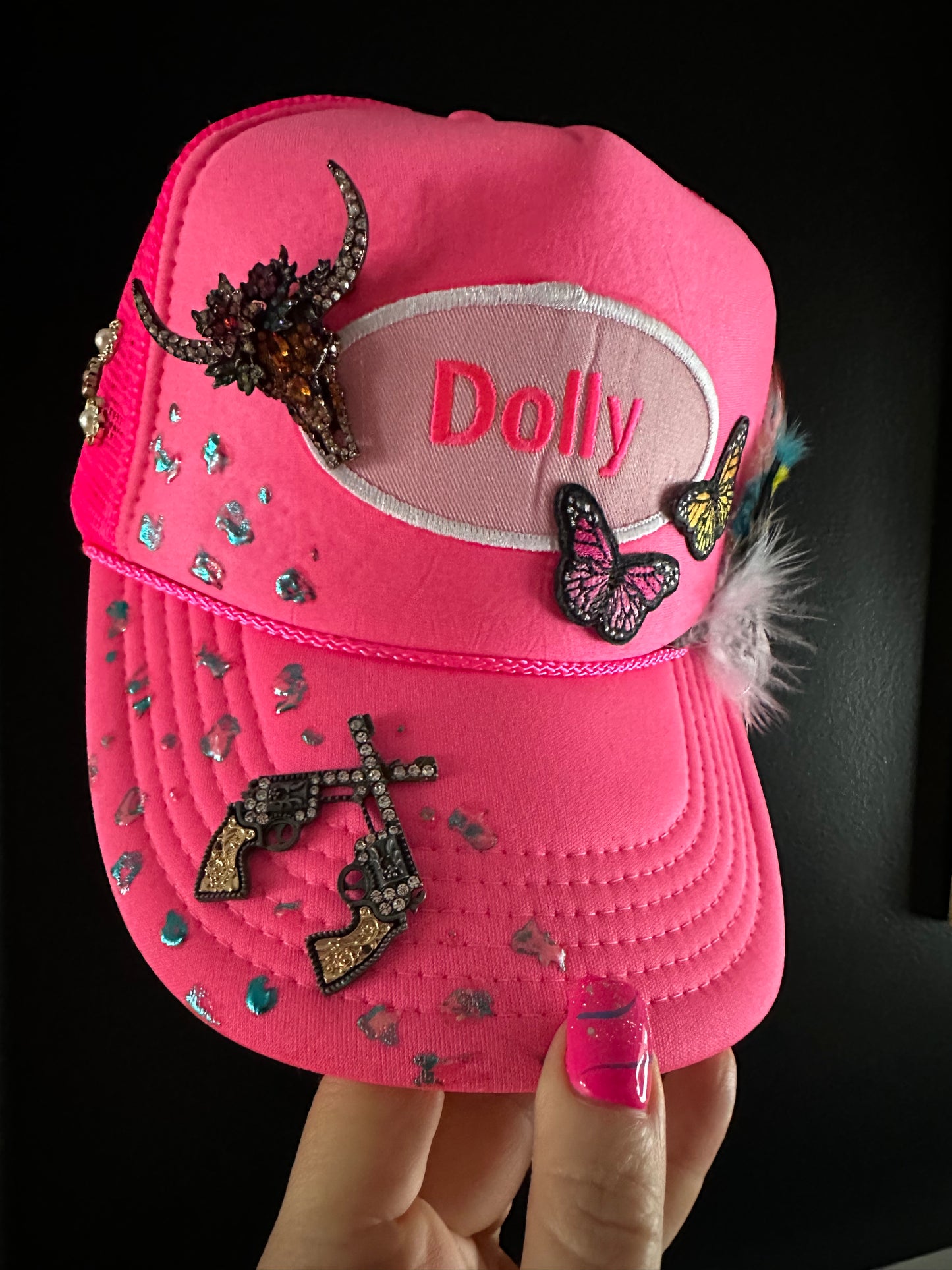 Hot Pink Dolly Hat Made To Order