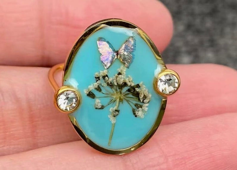 Butterfly Pressed Ring