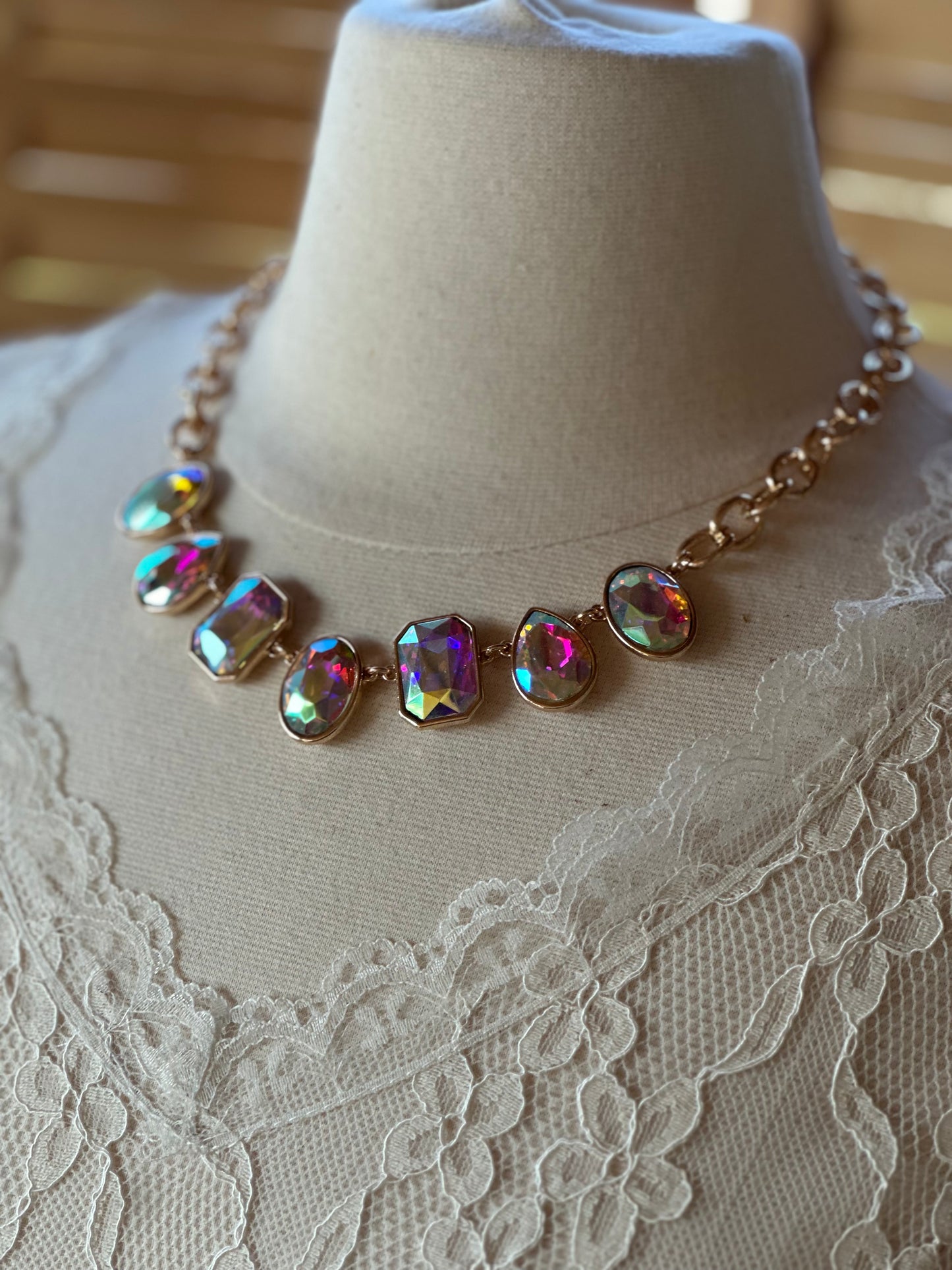 Mixed Shape AB Necklace