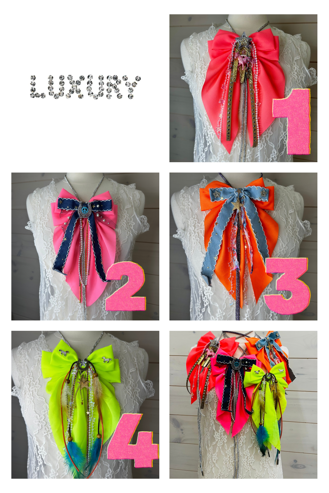 Lux Brandy BowLos With Bling String