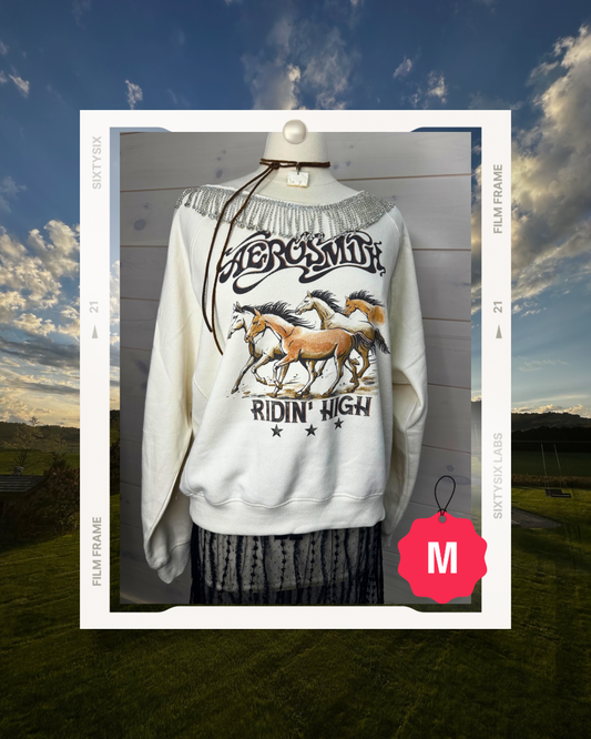 Aerosmith size medium rhinestone sweatshirt