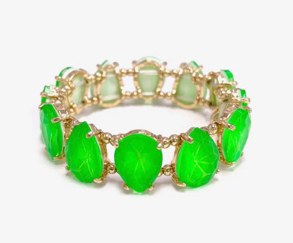 Cut Glass AB Stretch Bracelets