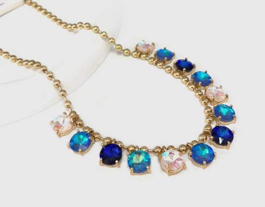Blue Multi Dangle Necklace ￼