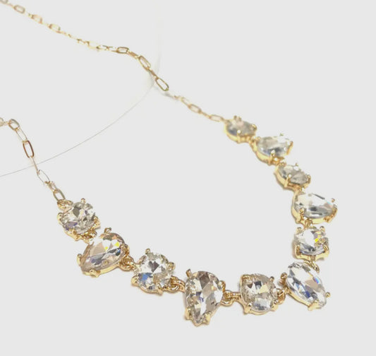 Clear Tear Drop Necklace