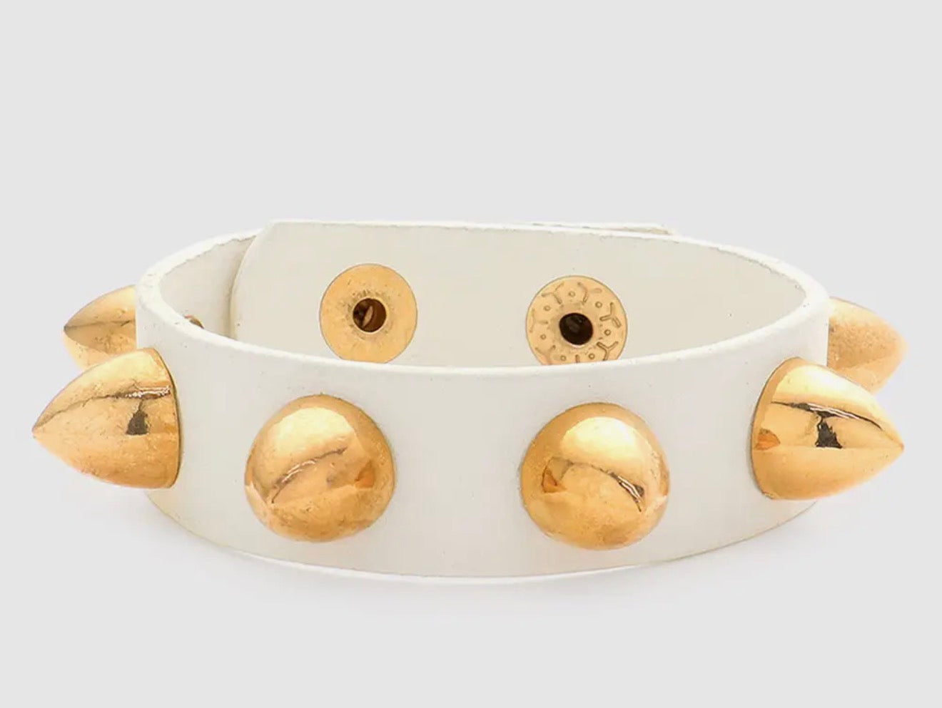 Totally Studding Leather Cuff