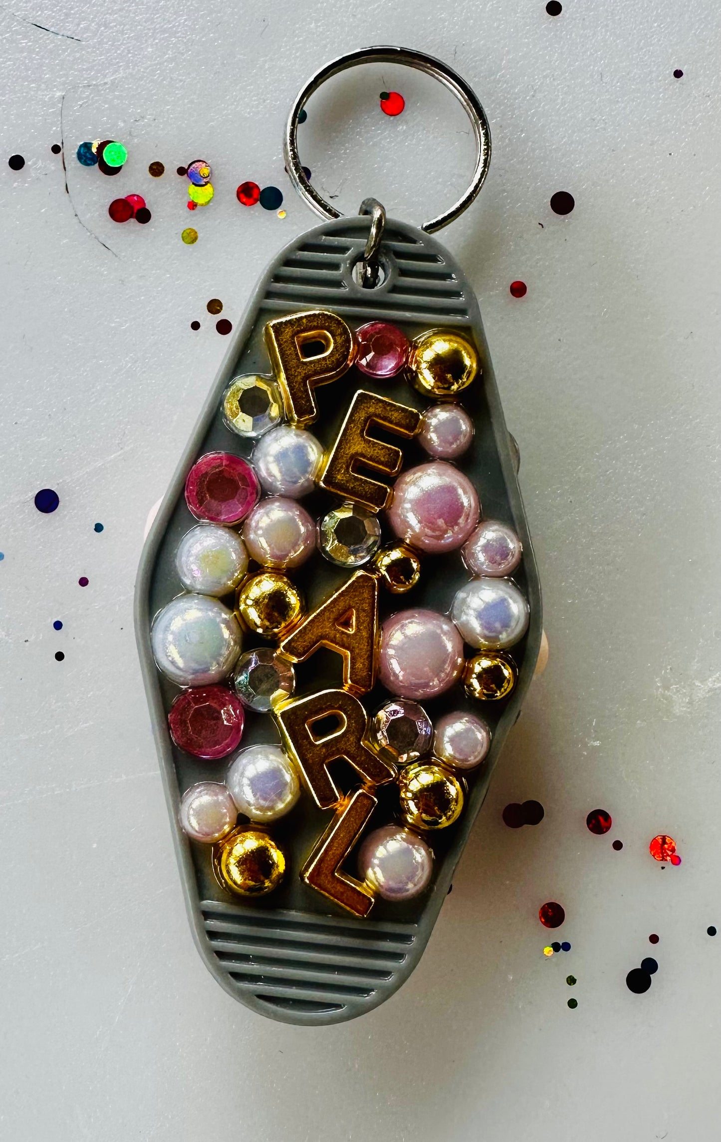 Pearl Flower Keyring