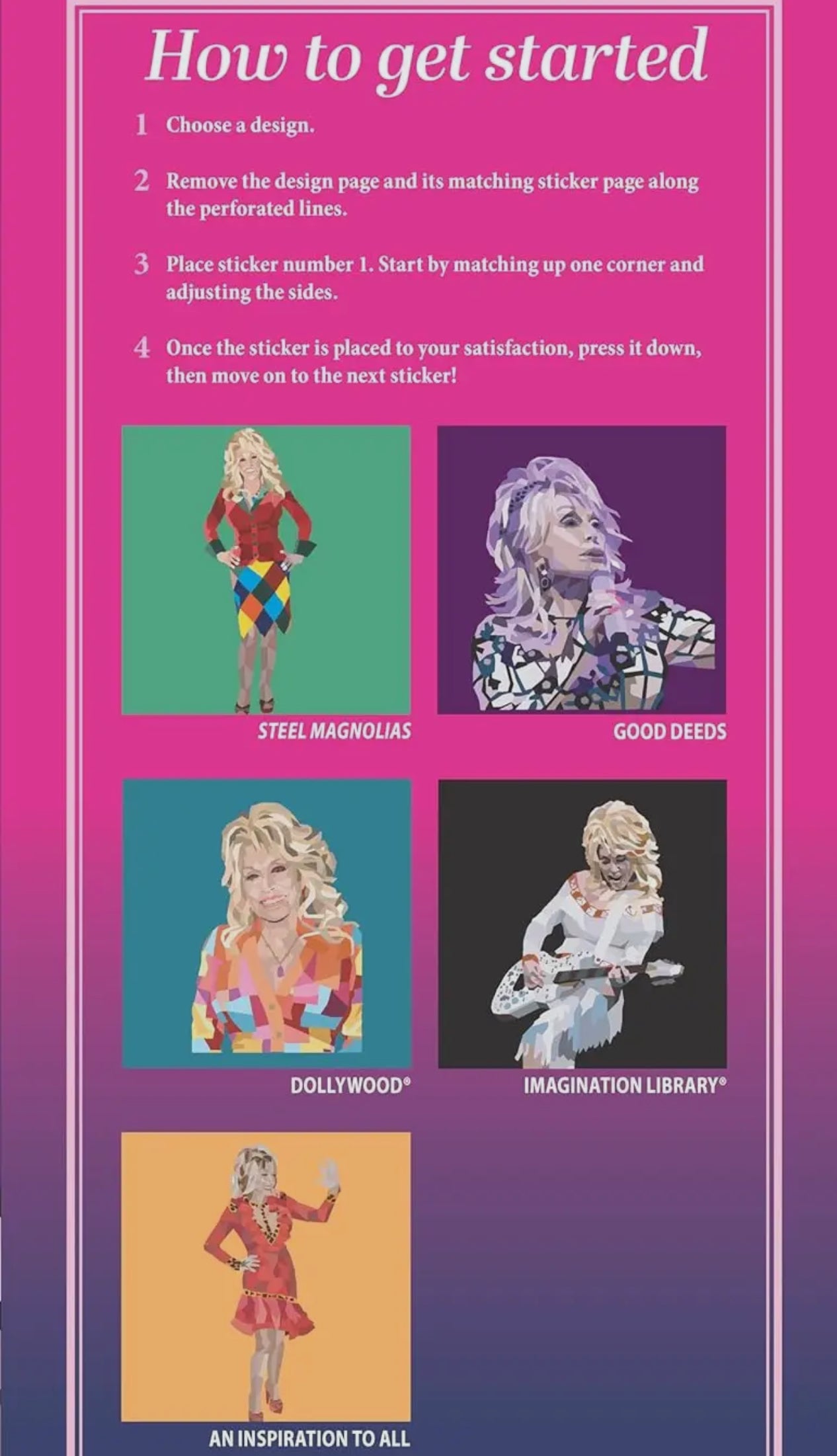 Dolly Parton Sticker Activity Book