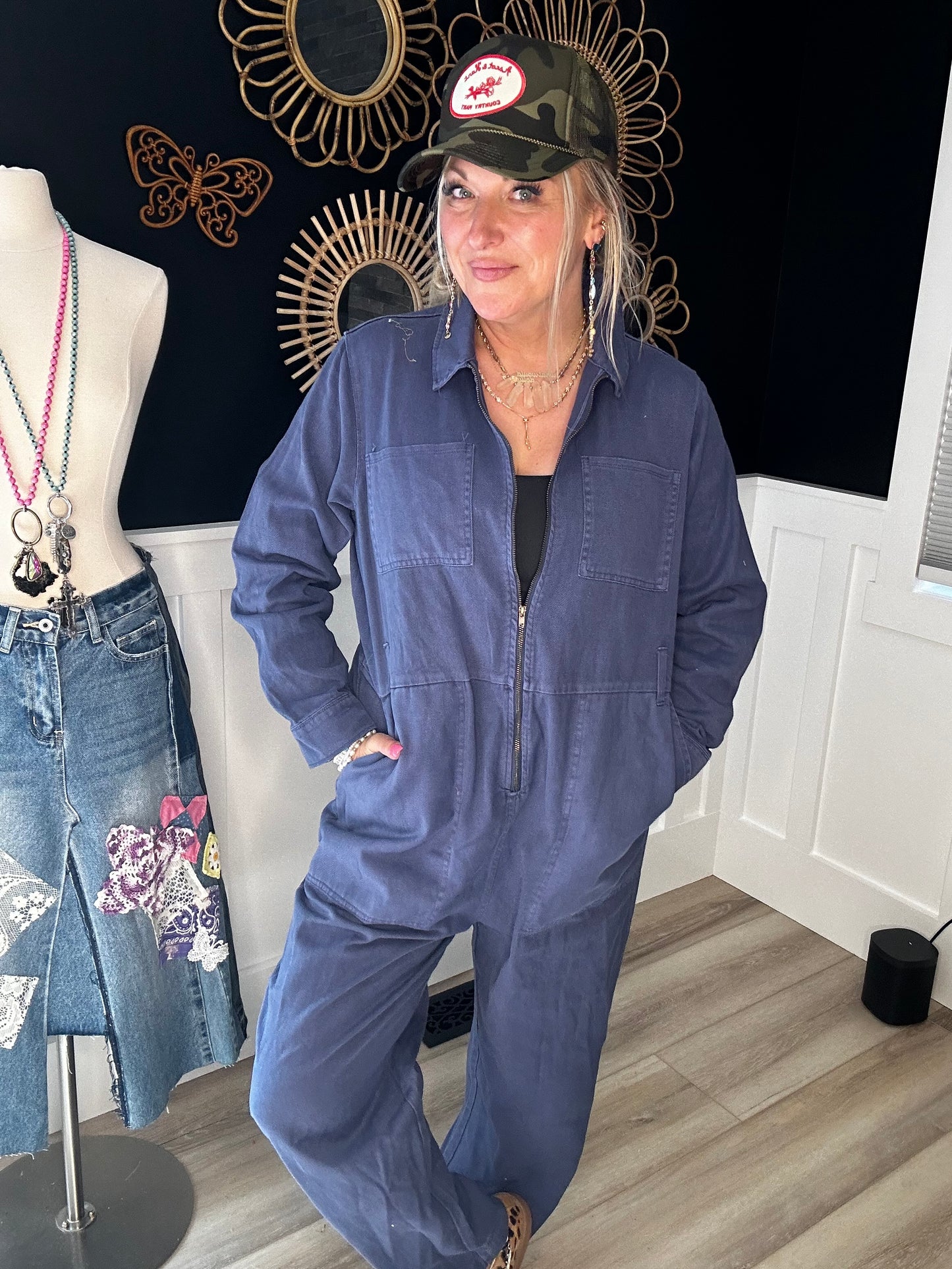 Blue Butterfly Boiler Suit