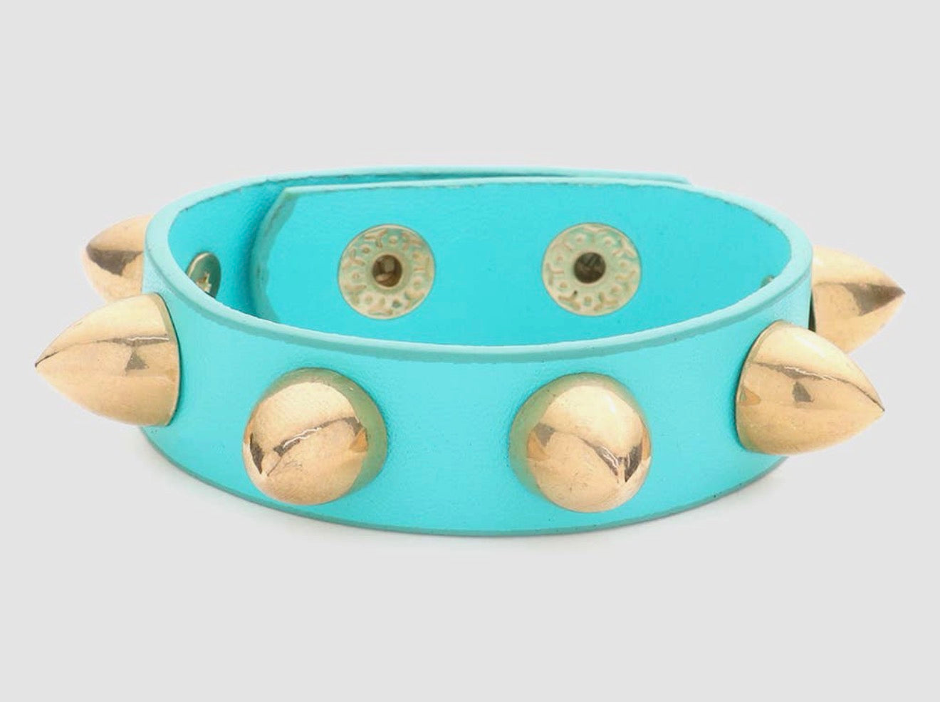 Totally Studding Leather Cuff