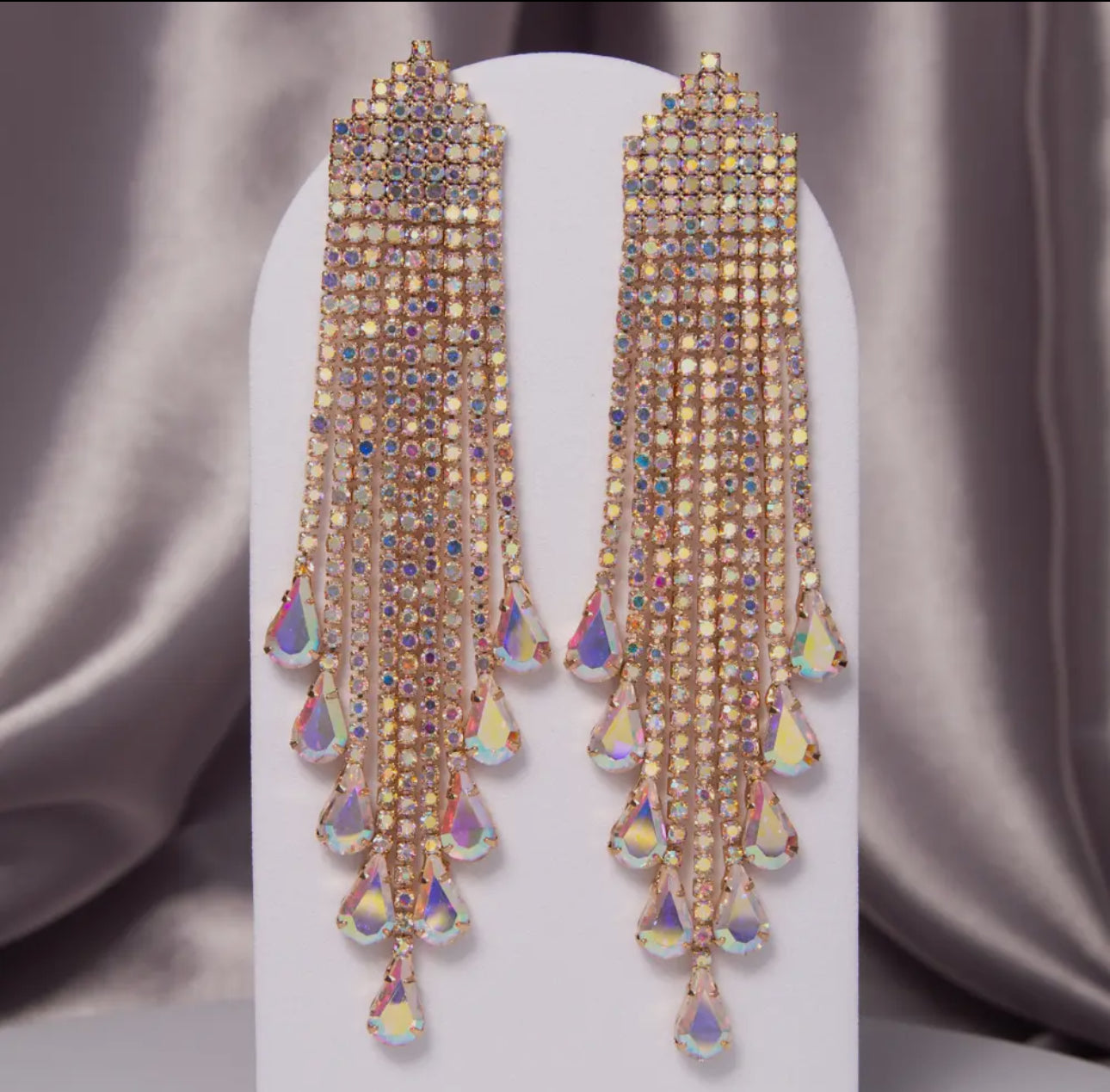 AB Drop Stone Earrings