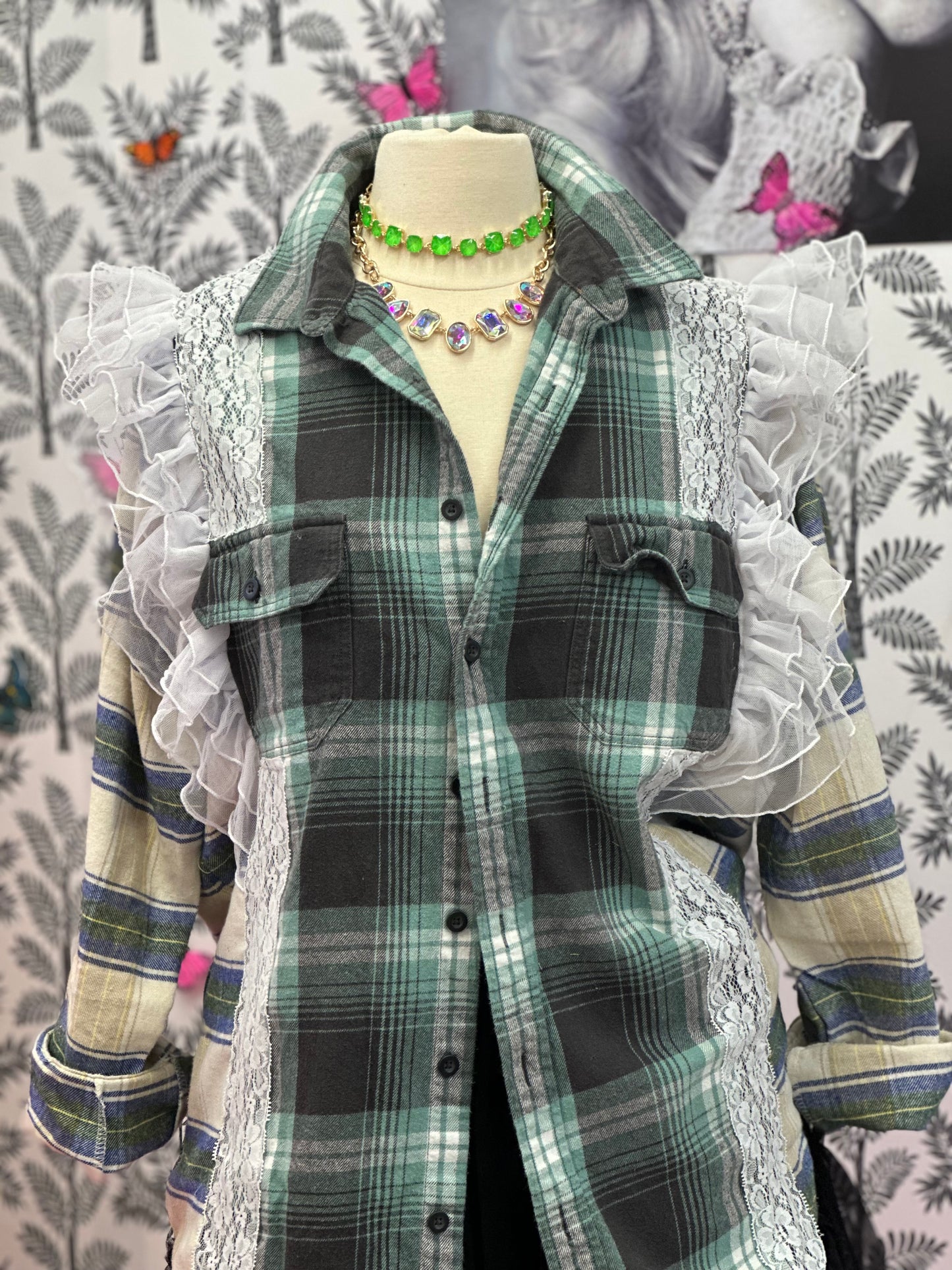 Feminine flirty flannel