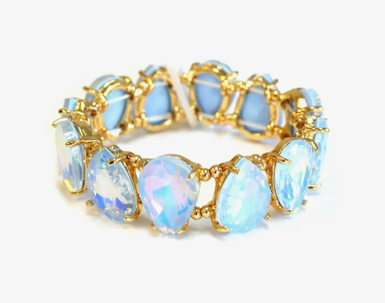 Cut Glass AB Stretch Bracelets