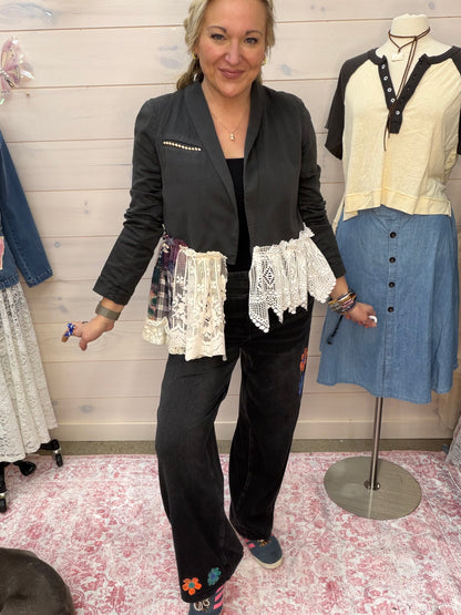 FP up cycled blazer, one of a kind style