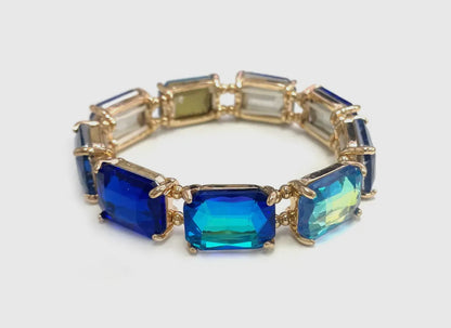 Cut Glass AB Stretch Bracelets