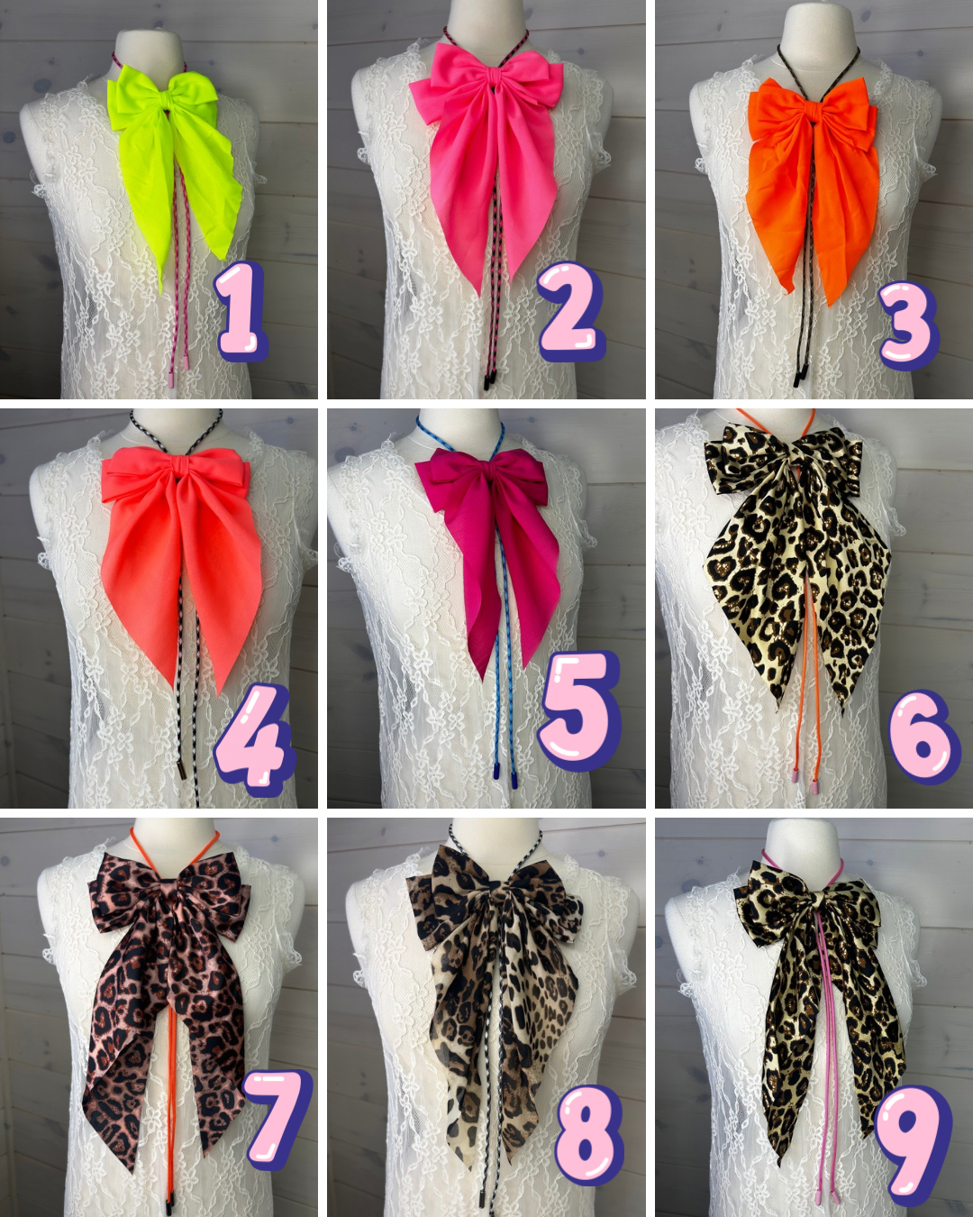 Neon Leopard BowLos