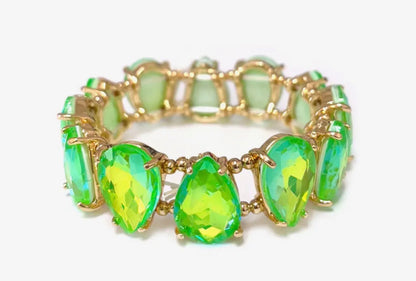 Cut Glass AB Stretch Bracelets