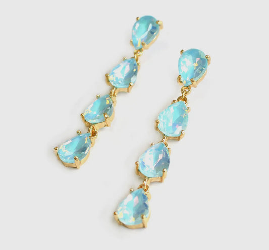 Icy Blue AB Drop Earrings