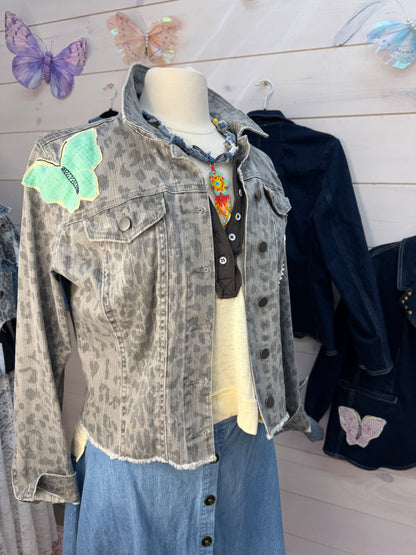 Leopard Denim Jacket