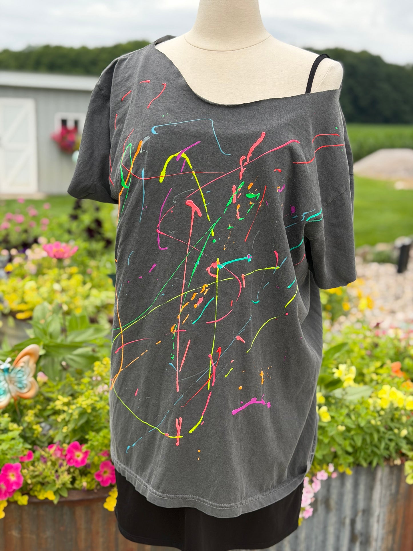 Paint splash off the shoulder