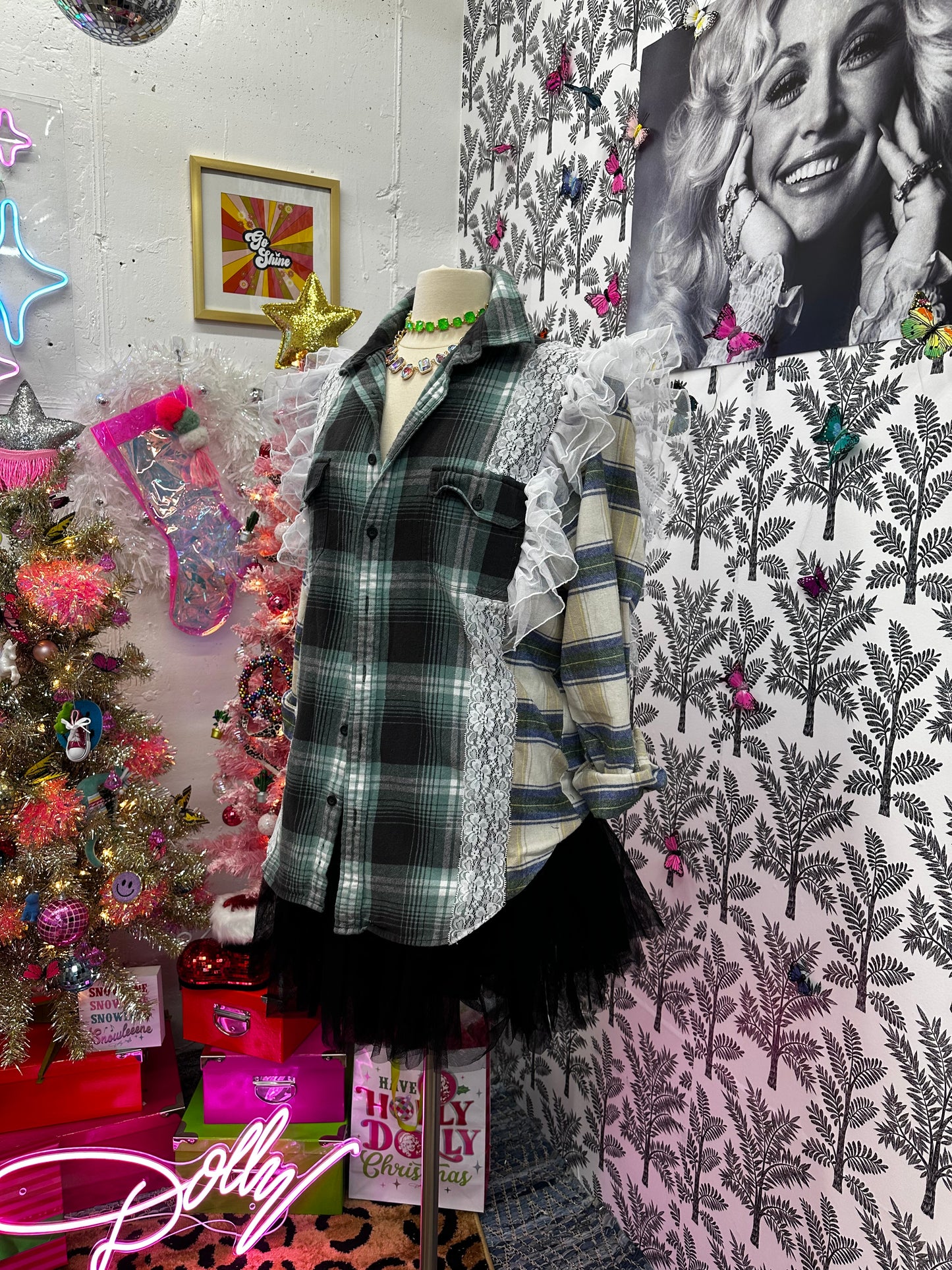 Feminine flirty flannel