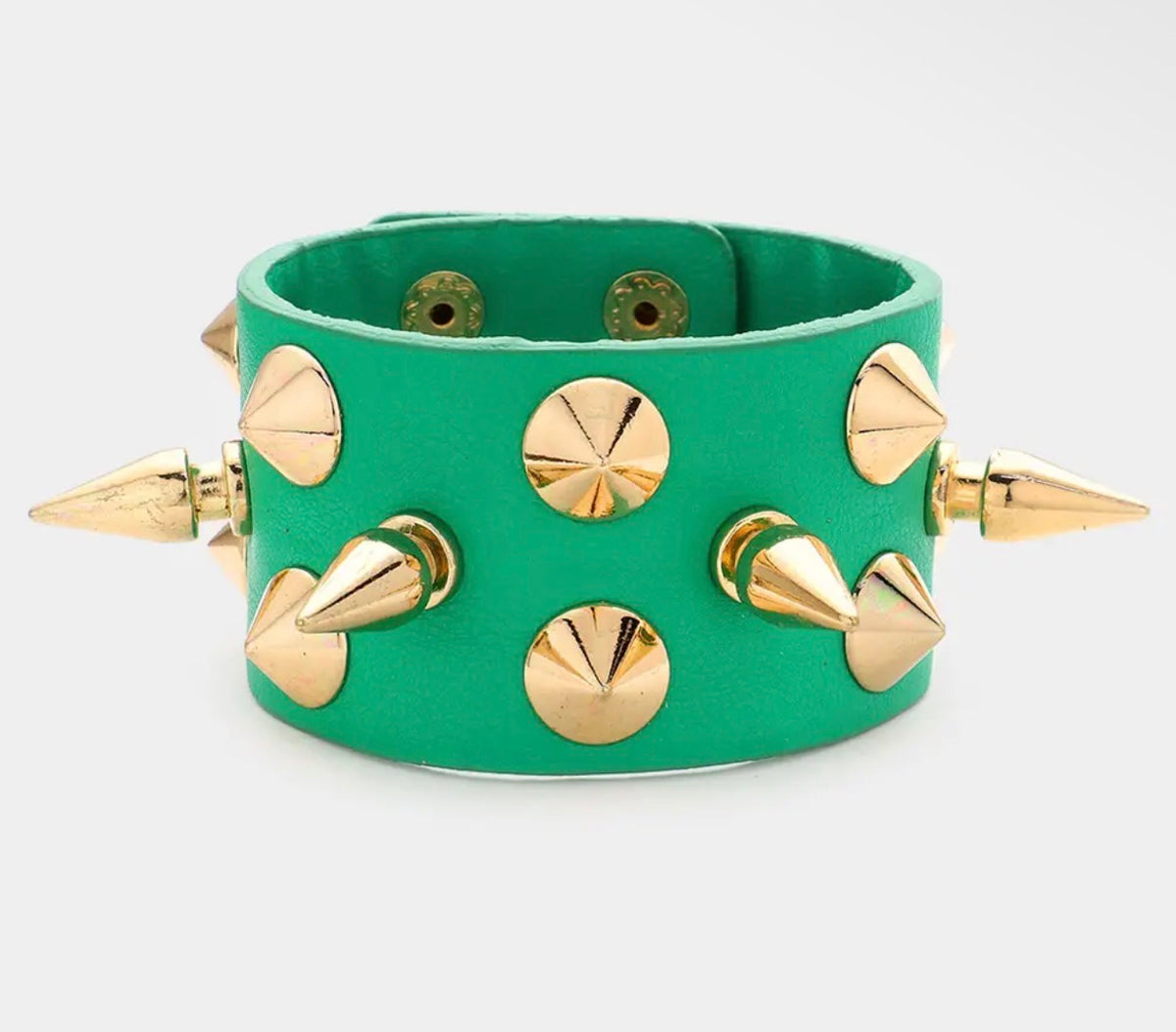 Totally Studding Leather Cuff