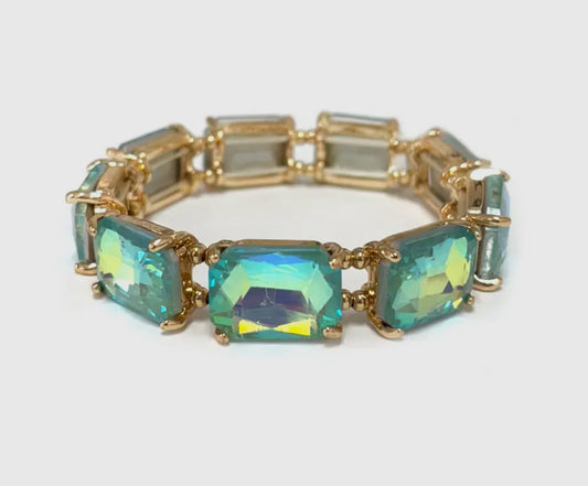 Cut Glass AB Stretch Bracelets