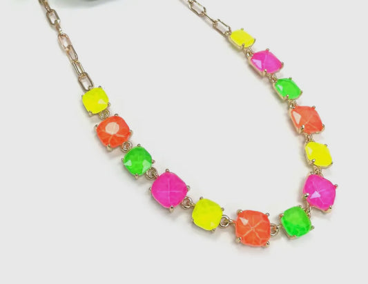 Neon Rocker Necklace