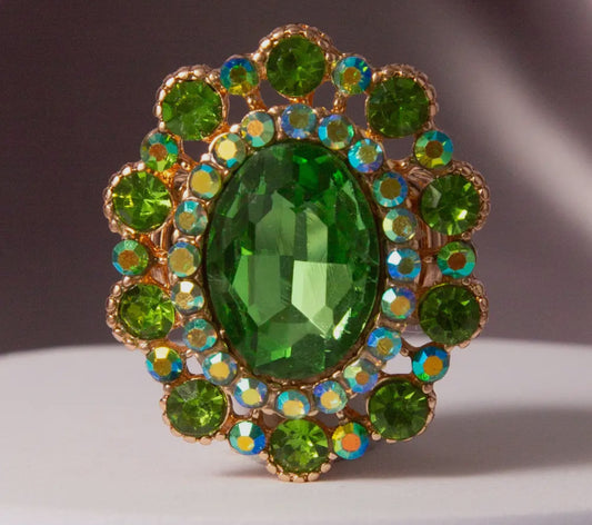 Stretch cut glass ring was so much style
