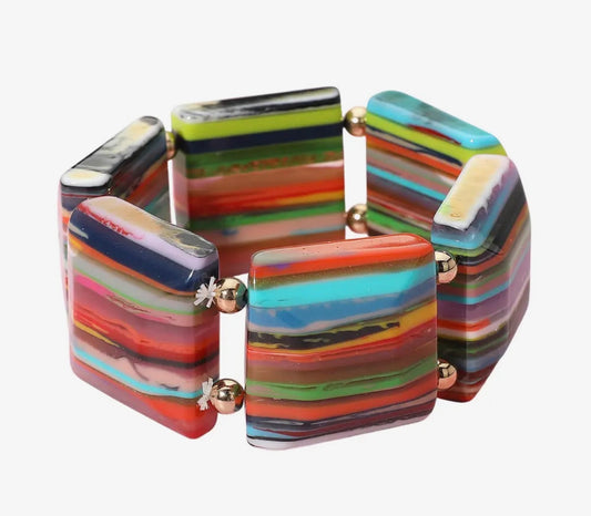 Multicolor risen, oversized bracelet