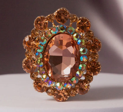 Stretch cut glass ring was so much style