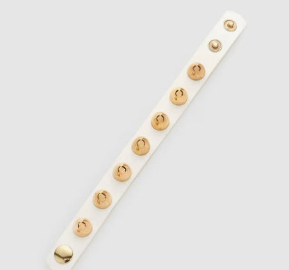 Totally Studding Leather Cuff