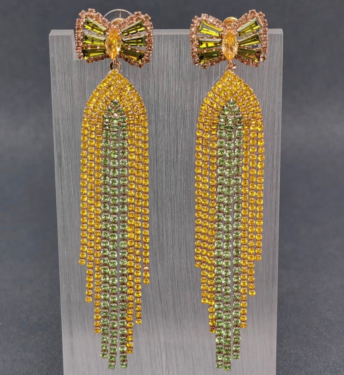Butterfly rhinestone earrings