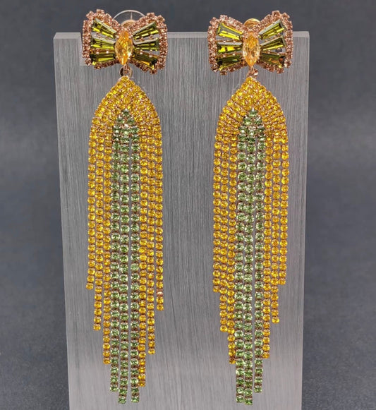 Butterfly rhinestone earrings