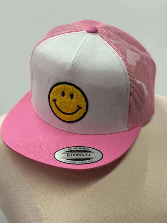 Adorable Pink Smile Face Snapback