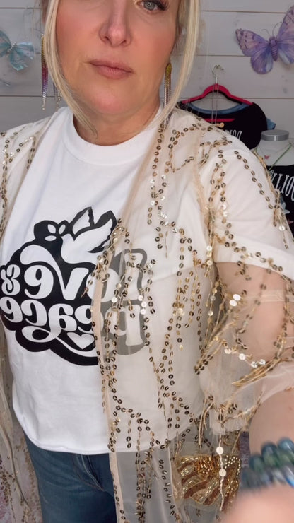 Golden with fringe